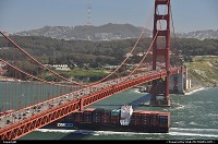 Photo by WestCoastSpirit | San Francisco  sfo, golden gate, container, ship, asia